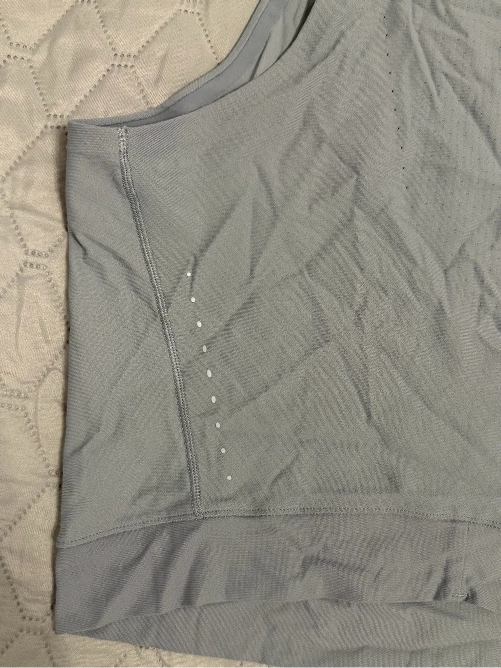 Lululemon Women's Reflective Gray Muscle Tank Top - Size 10